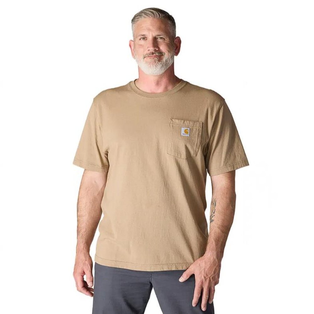 CARHARTT Men's Iconic K87 Pocket T-Shirt Size XL In Desert